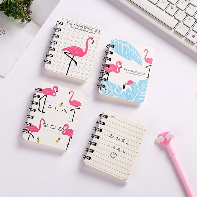 

Creative Stationery Flamingo Notepad Notebook Small Fresh Coils This Hand Ledger Student Supplies 160 Pages