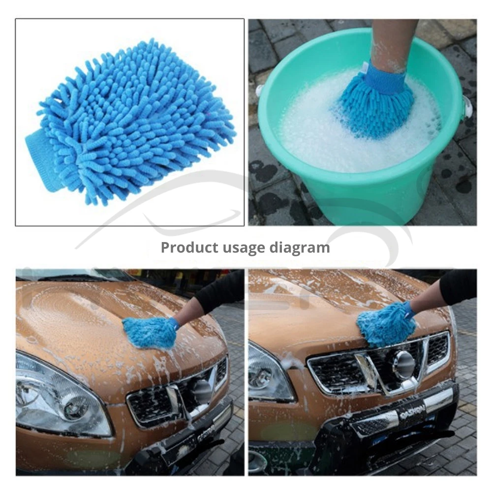 

Microfiber Chenille Car Styling Car Motorcycle Wash Vehicle Auto Cleaning Mitt Glove Equipment Car Detailing Cloths Home Duster