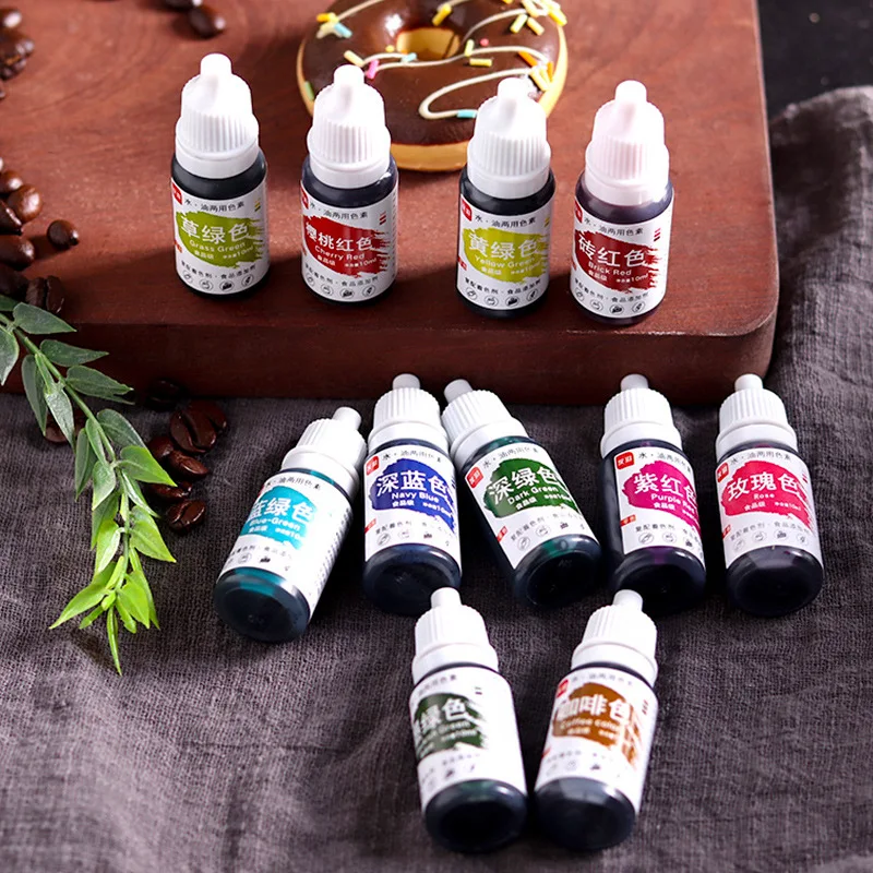 10ML/Bottle Cream Cake Food Coloring Ingredients Fondant Edible Color Pigment Pastry Decorating Tools Baking Accessories |