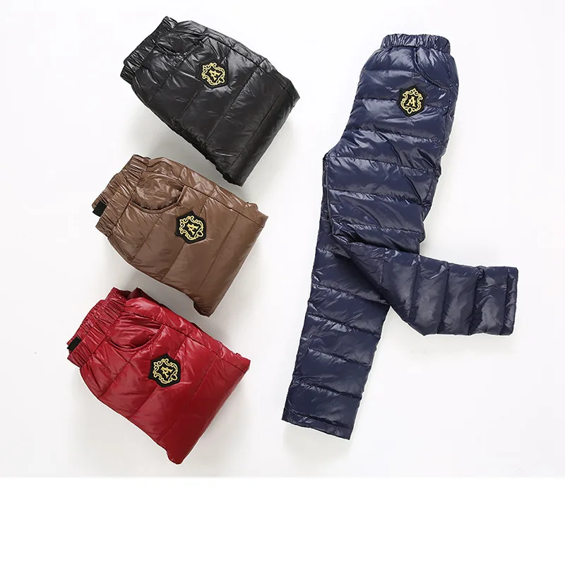 

New Fashion Children Winter Pants Cotton White Duck Down Trousers for Kids Boys Girls Thicken Warm Leggings Waterproof Clothes