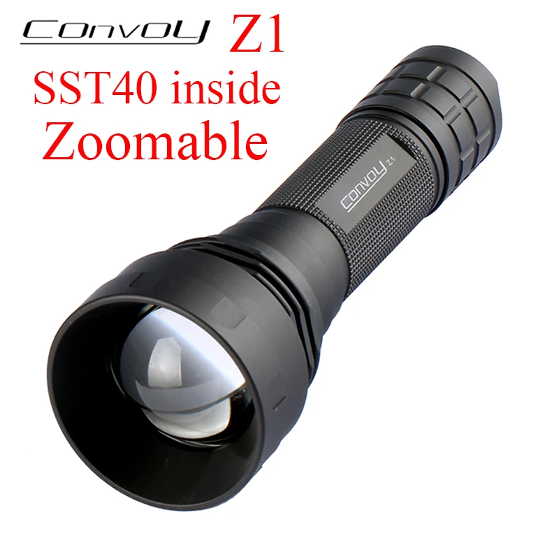 Конвой флэш светильник Z1 с SST40 светодиодный зум Фонари флэш-памяти