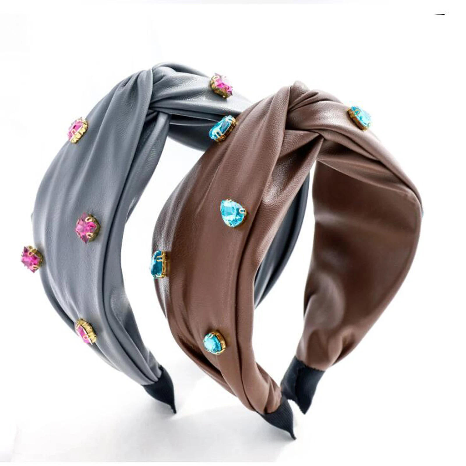 PROLY Новая мода Женская повязка на голову из искусственной кожи Hairband Женский