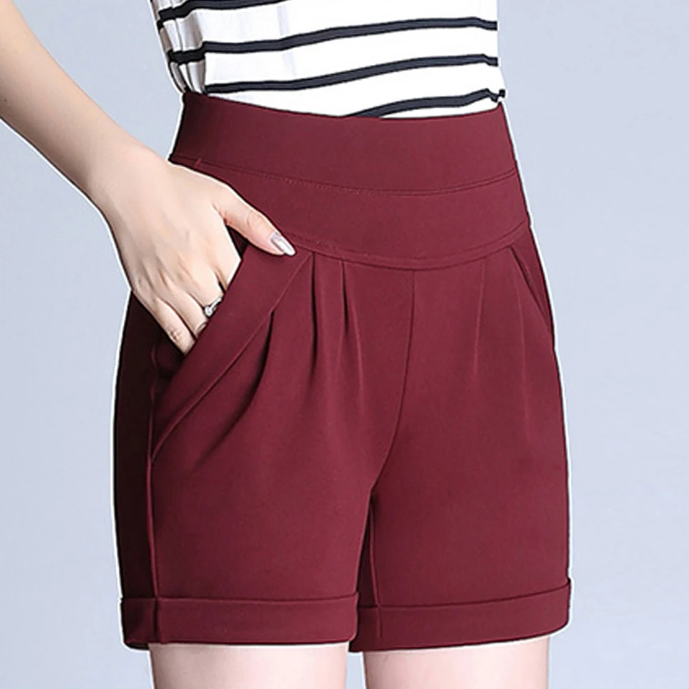 Новый летний Соблазнительные шорты для женщин размера плюс с высокой талией