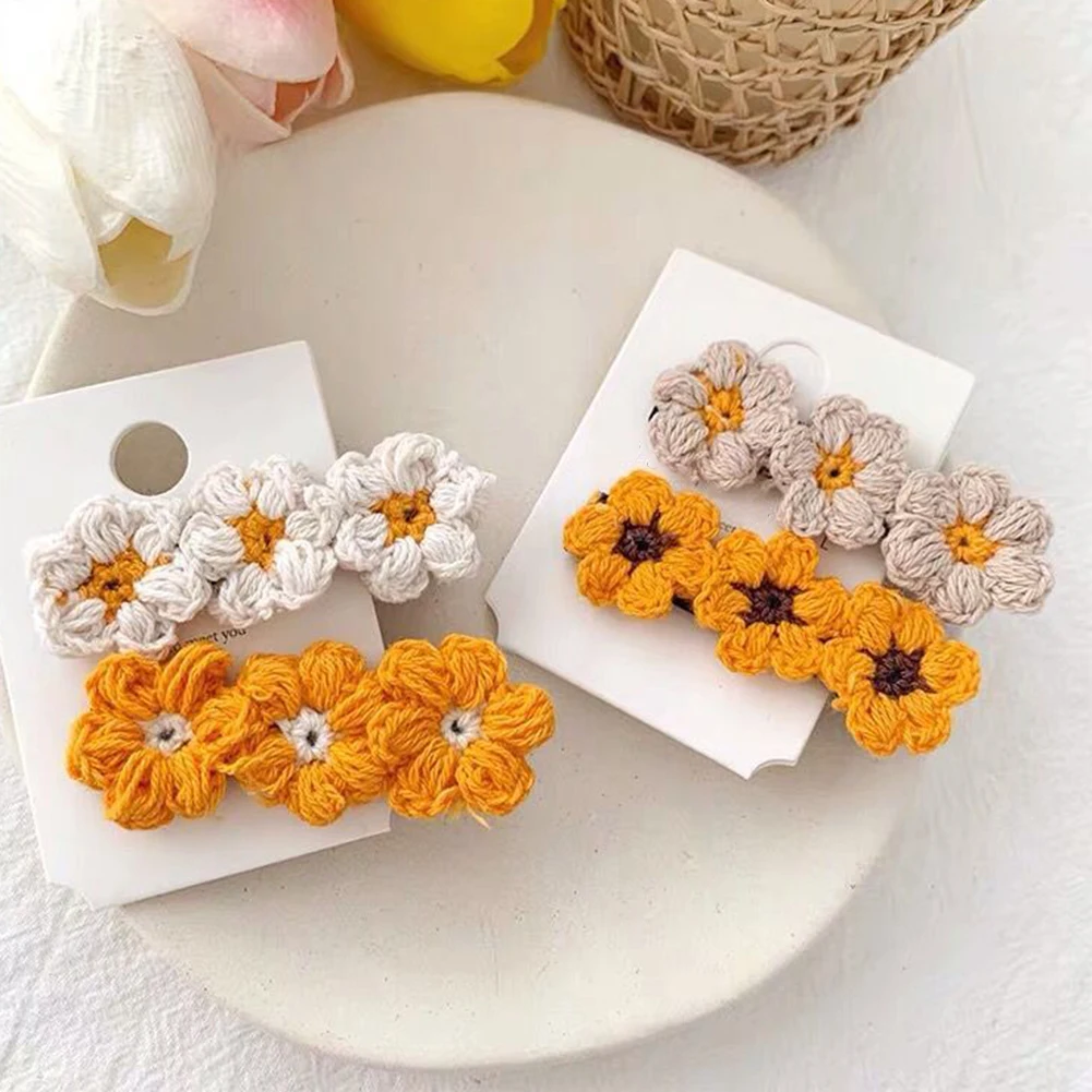 Модная Винтажная заколка для волос Ромашки кроше специально осени и