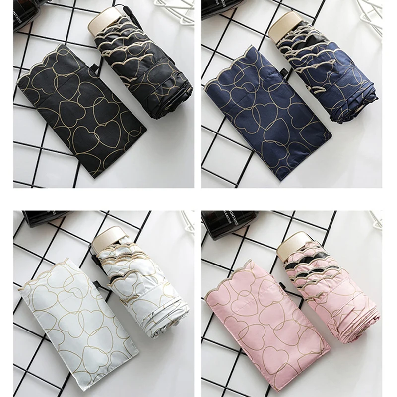

Five-Fold Portable Folding Umbrella Mini Pocket Umbrella Fashion Portable Windproof Sun Umbrella