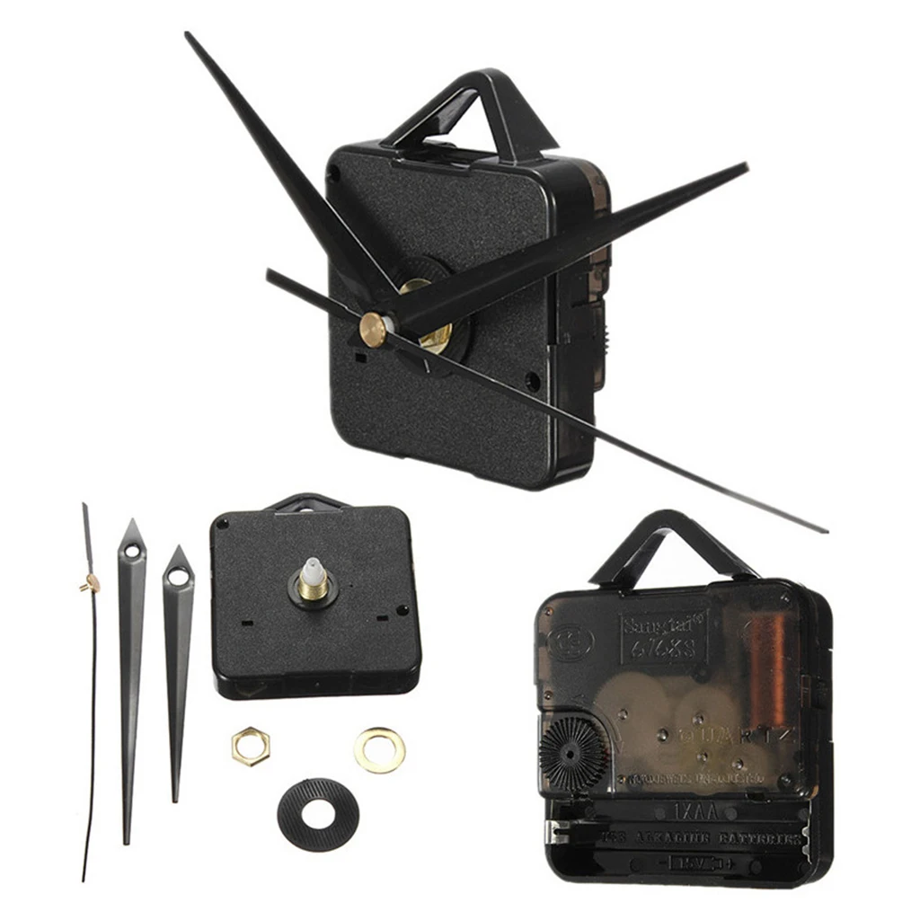 

Длинный шпиндель, черные руки, кварцевые часы, механизм двигателя, набор, сделай сам, запчасти, исправление