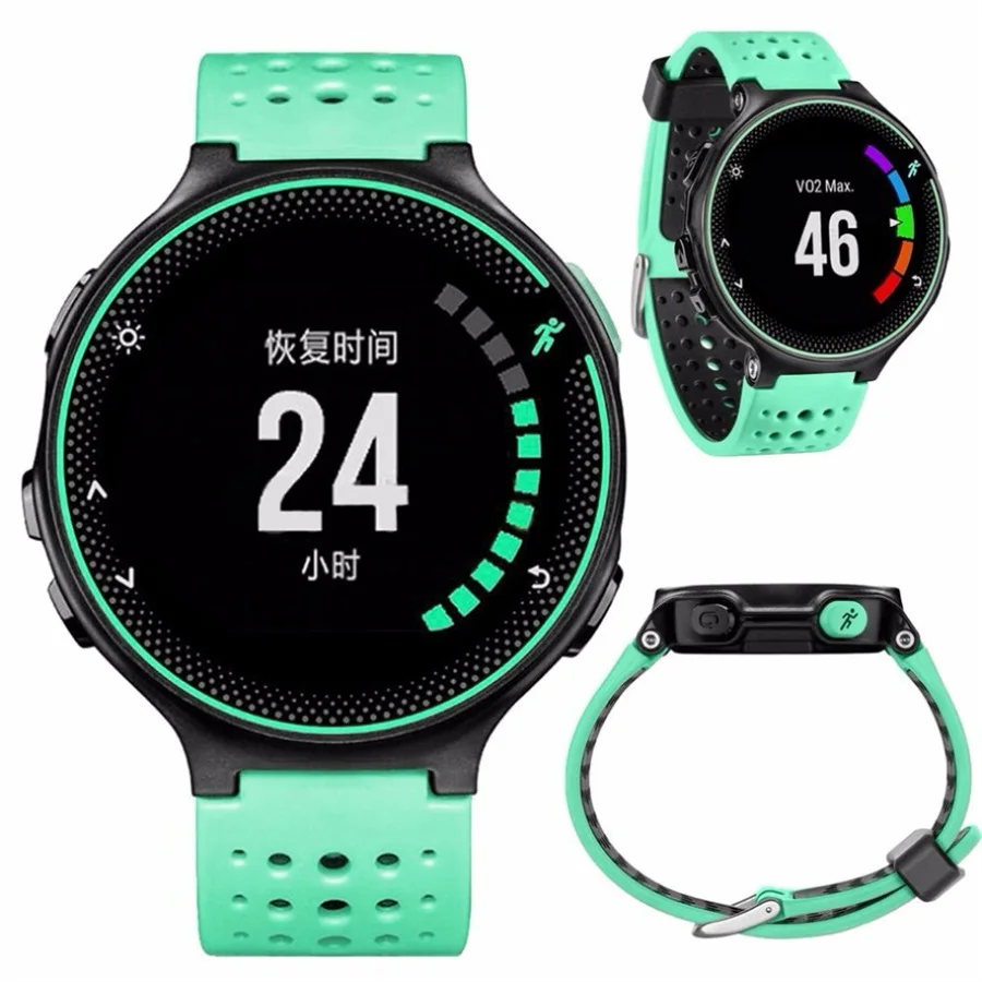 Силиконовый ремешок спортивный ремешок для наручных часов для Garmin Forerunner 220 230 235 620 630 735 Смарт-часы ремешок на запястье аксессуары для смарт-браслета
