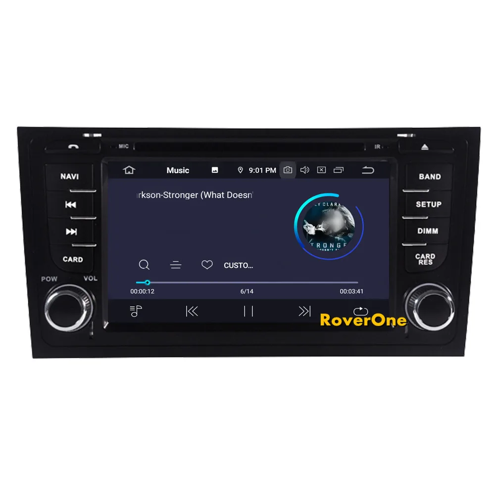 RoverOne Android 9,0 Автомобильная Мультимедийная система для Audi A6 C5 S6 RS6 Радио Стерео DVD gps навигация медиа музыкальный плеер PhoneLink