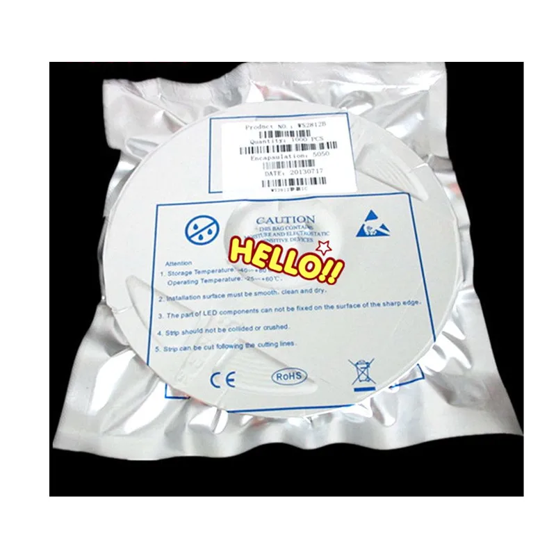 1000 шт. WS2812B (4 контакта) 5050 SMD черная/белая версия WS2812 индивидуально Адресуемая