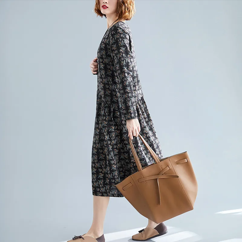 Винтажное хлопковое льняное платье повседневное свободное праздничное с