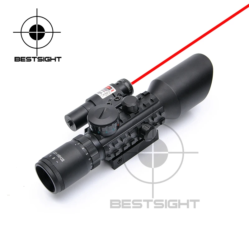 Новинка прицел для охоты 3-10X42 E M9 C Mil-Dot лазерный красный Ночной пневматического
