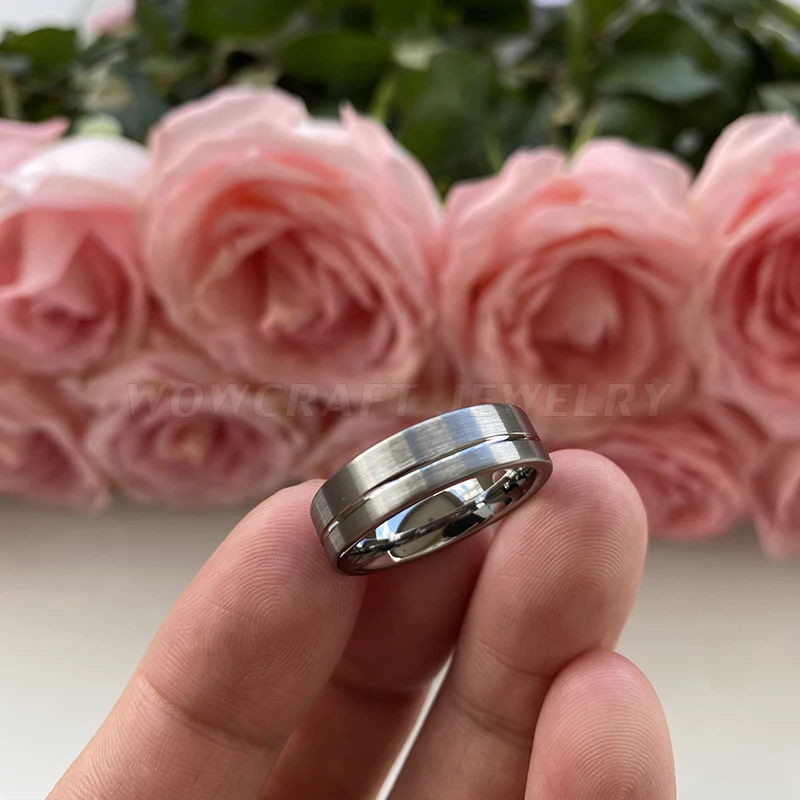6 мм Мужские и женские обручальные кольца из карбида вольфрама классические