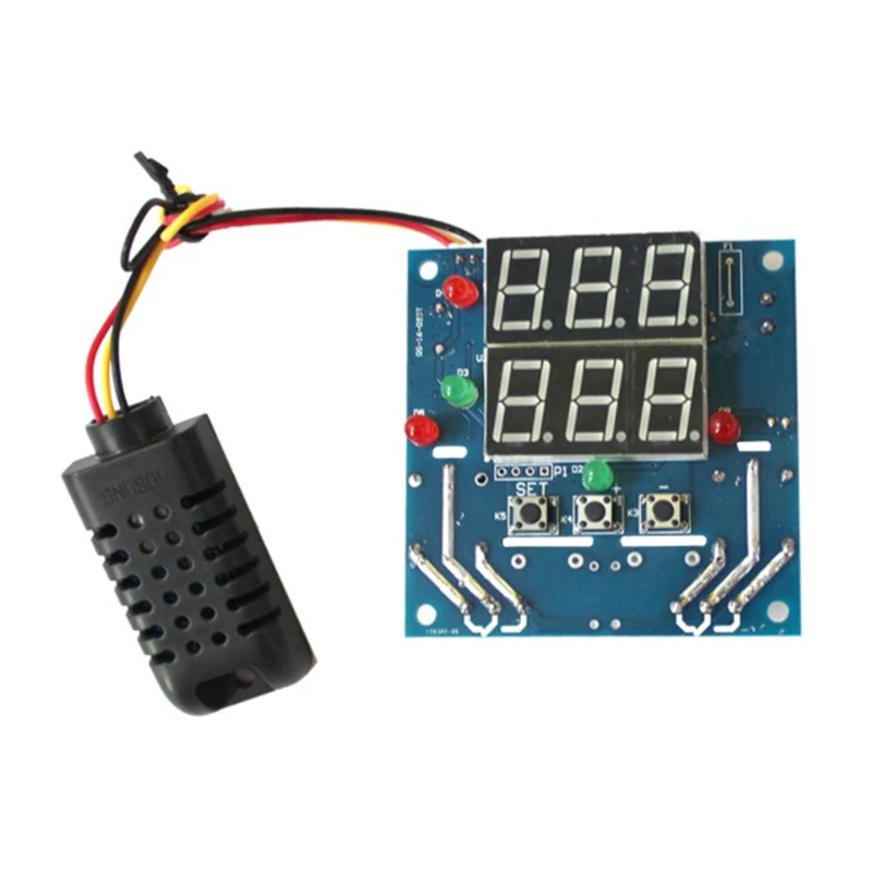 

12V ligent Temperature Humidity Controller Relay AC/DC Adjustable Control Thermometer Hygrometer AM2301 Sensor