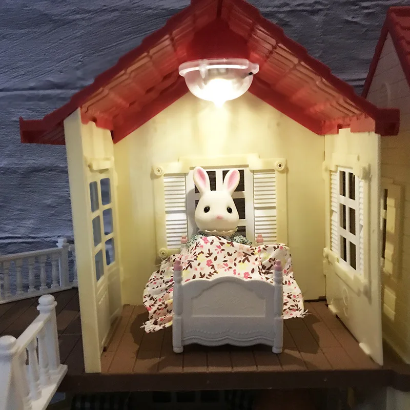 diy doll house forest lodge villa collocation home houses surprise dollhouse furniture kit animal family toys set children gift free global shipping