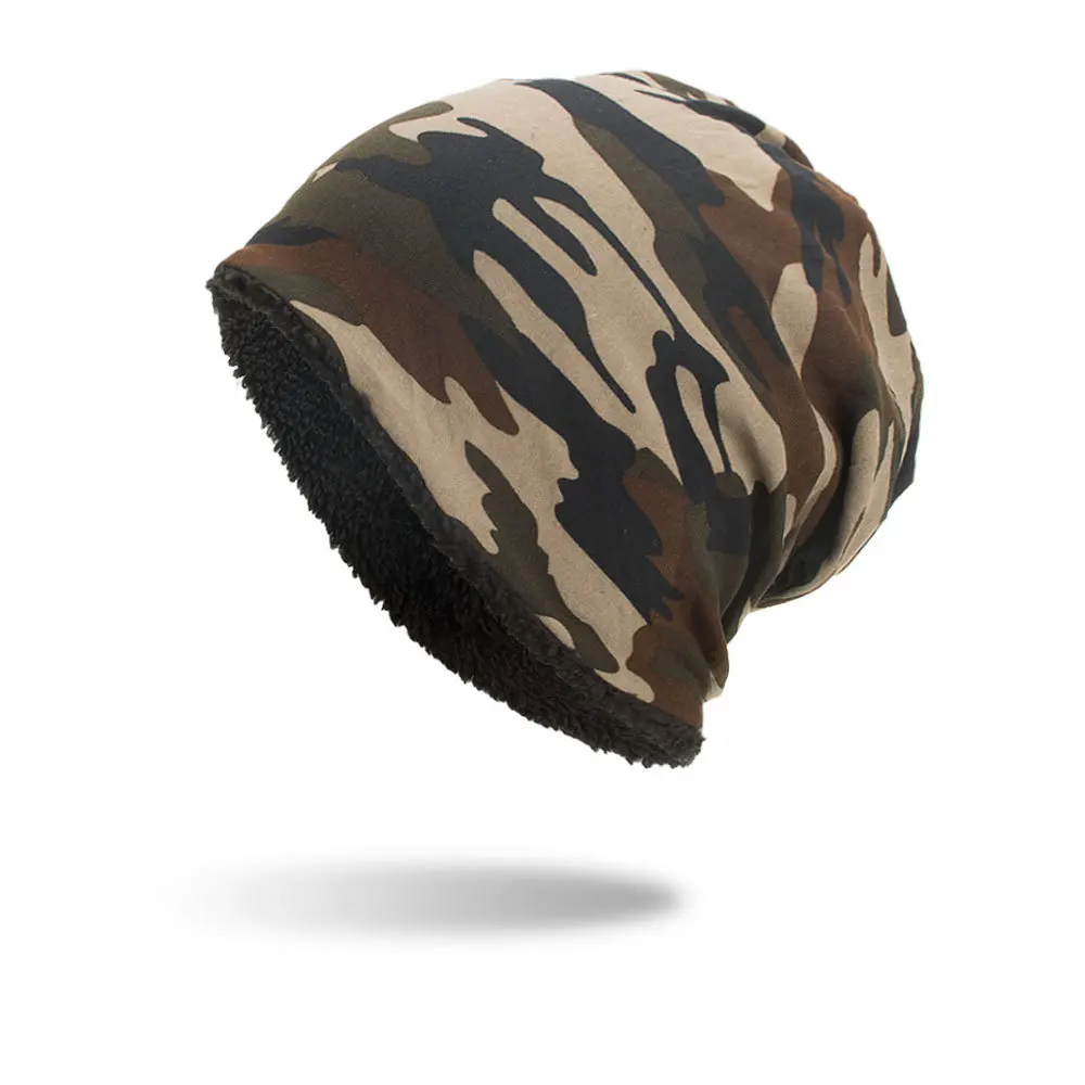 

Autumn and winter new camo barrel cap with pile pile cap and pile cap