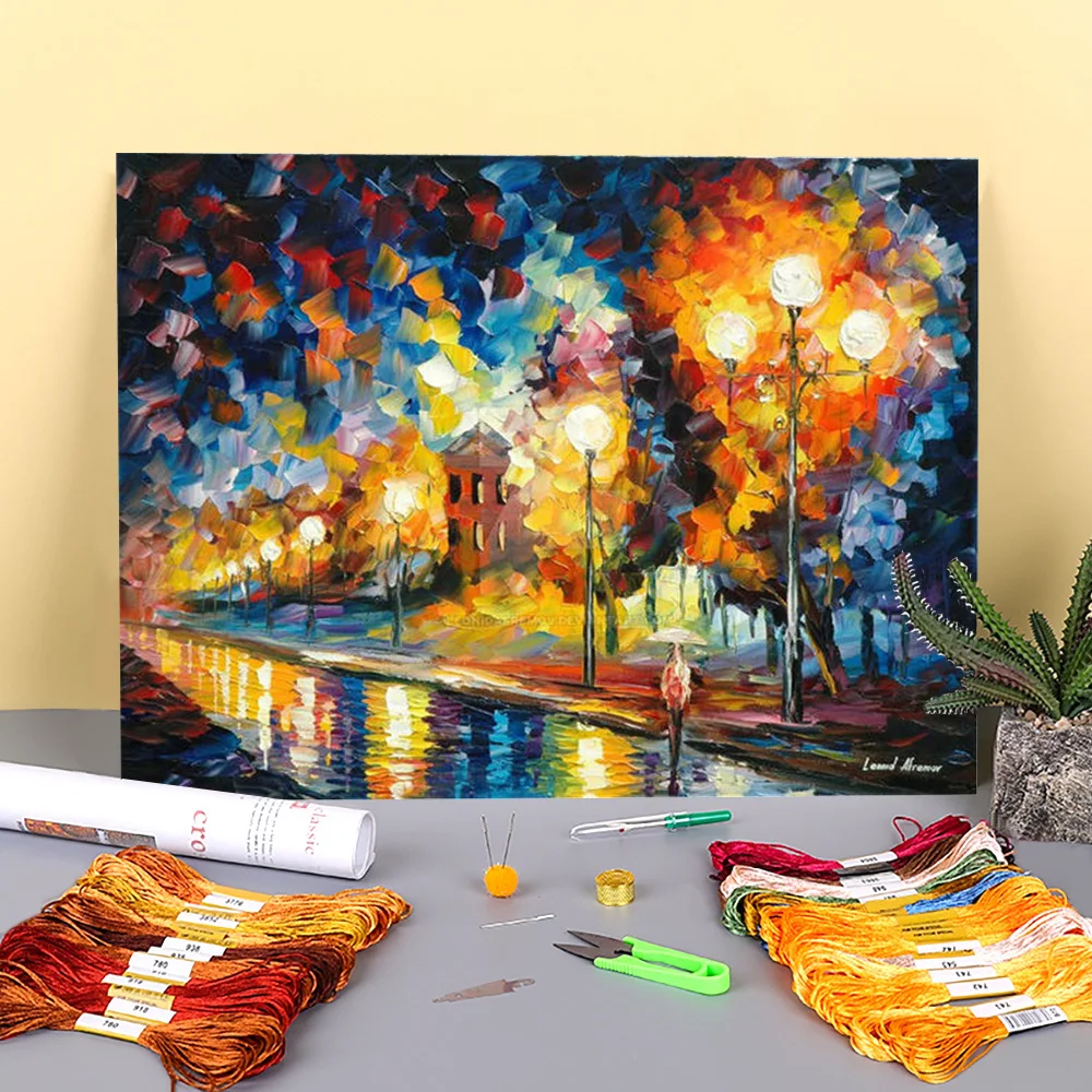 

Картина маслом стиль вечность Печать холст 11CT Вышивка крестом своими руками полный комплект DMC нитки Вязание рукоделие дизайн