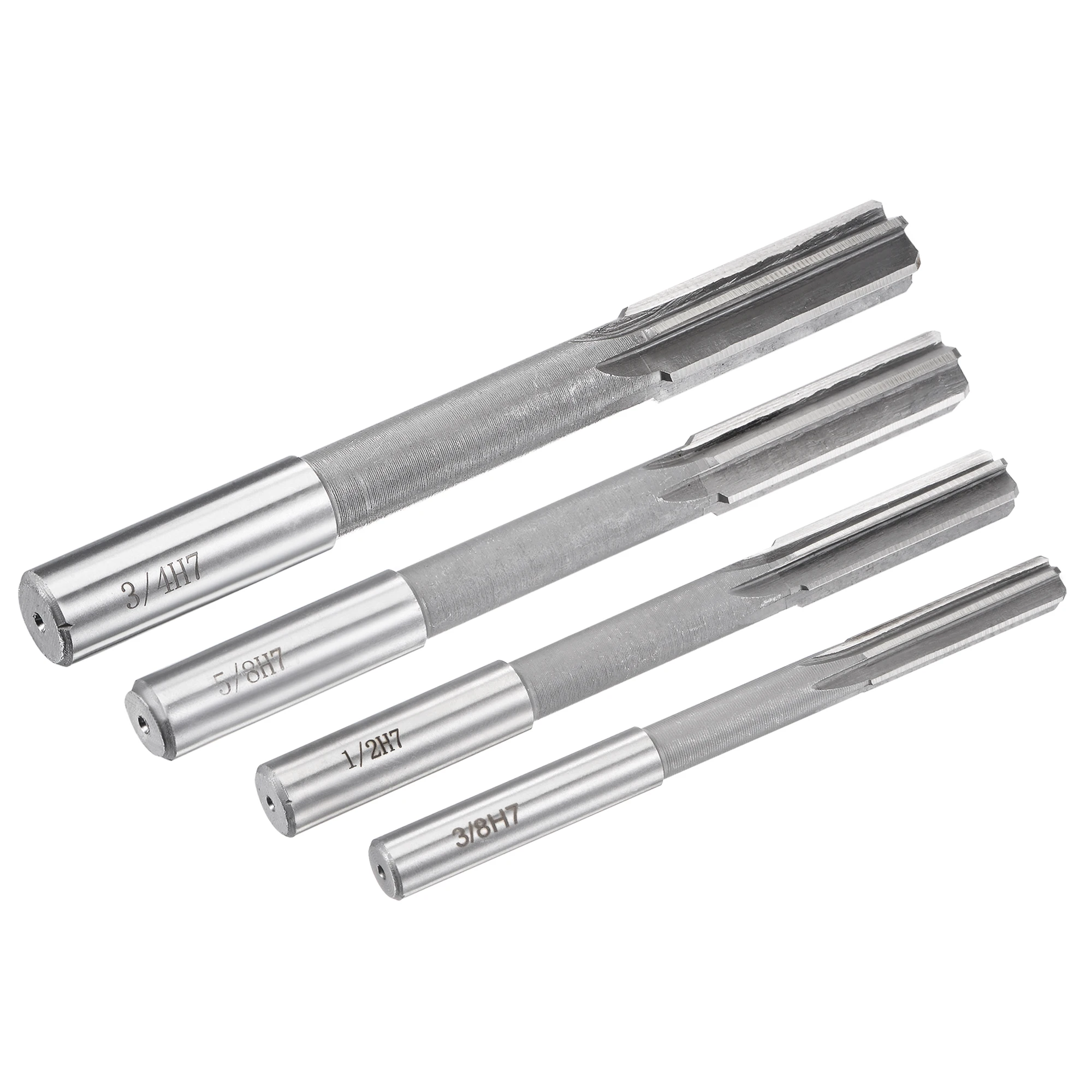 Uxcell 3/8&quot 5/8&quot 1/2&quot 3/4&quot Chucking Reamer H7 Accuracy High Speed Steel Lathe Machine 6 Straight Flutes Round 4pcs - купить