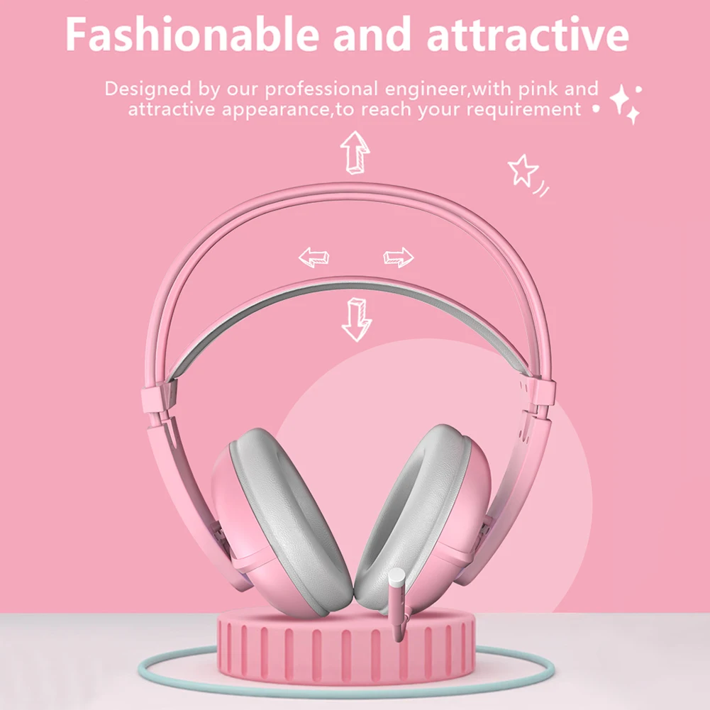 

Эргономичные Игровые наушники, Симпатичные профессиональные наушники-вкладыши с глубокими басами, для ноутбука, ПК с шумоподавлением и мик...