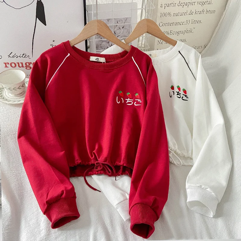 

Женская футболка на завязках с круглым вырезом и длинным рукавом