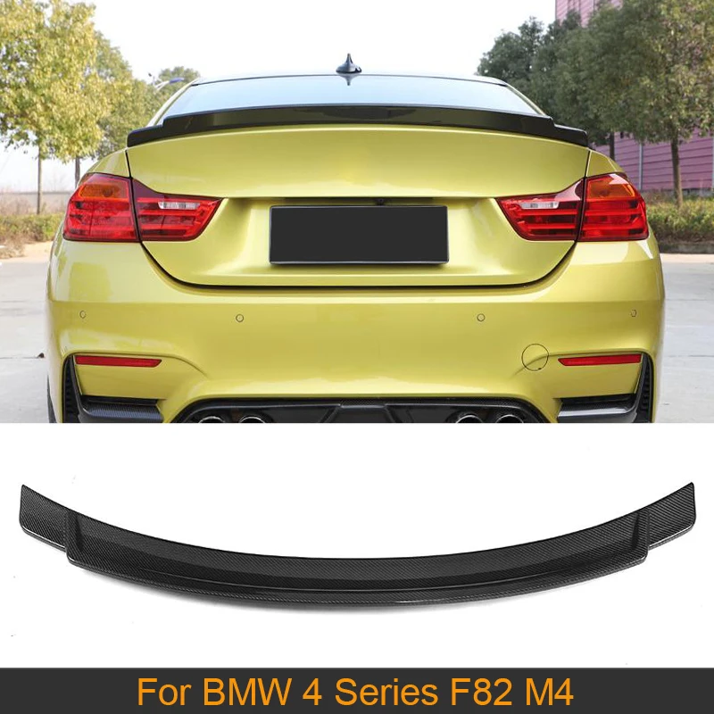 

Карбоновый спойлер на задний багажник, крыло для BMW серий 4 F82 M4 купе 2 двери 2014 - 2019 автомобиля задний багажник загрузки губ крыло спойлера