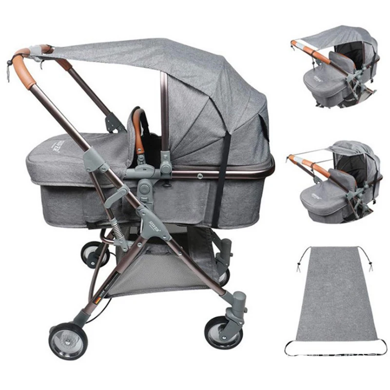 Accesorios para cochecito de beb&eacute;, a prueba de viento, impermeable, protecci&oacute;n UV, cubierta parasol para coche, actividades al aire libre-0