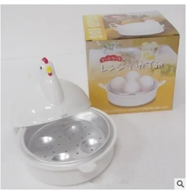 

4 Egg Boiler Eggs Steamer Chicken Shaped Microwave Cooker Novelty Kitchen Household Cooking Appliances Steamer Home Tool
