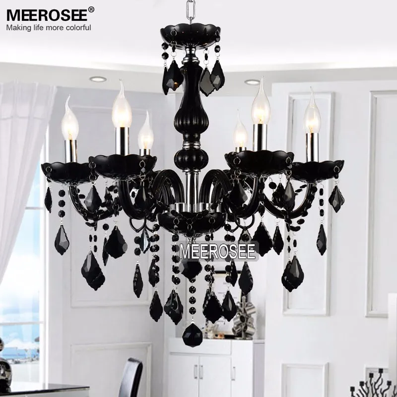 Винтажная черная/Шампанская люстра с K9 хрустальным подвесным светом