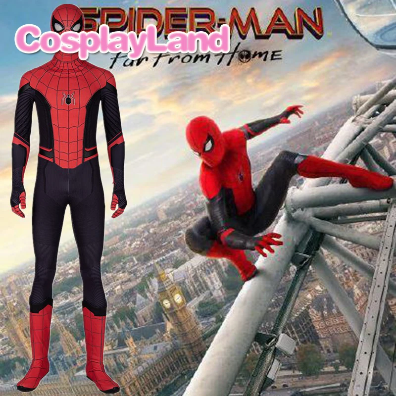Человек паук вдали от дома косплей костюм мужской Зентаи супергероя на Хэллоуин