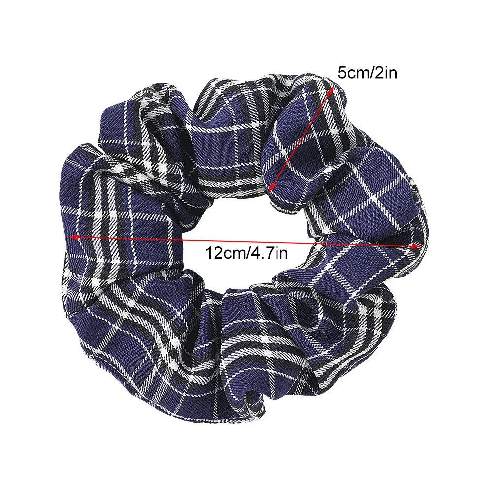 

50PC/Lot New Fashion women Solid Plaid Dot Striped hair scrunchies,Hair Bnads,girl's hair Tie,Ponytail Holder Accessories