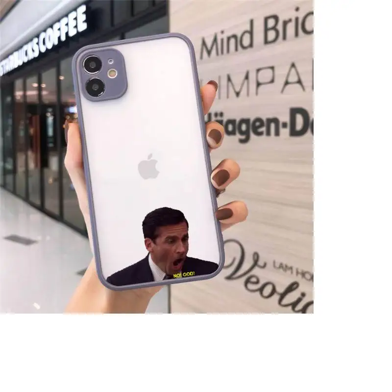 

The Office Phone Case matte transparent For gray iPhone 7 8 x xs xr 11 12 pro plus max mini Funda Clear