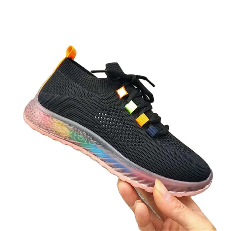 

Women's Vulcanized Shoes Mesh Breathable Woman Sneakers Flats Shoes Platform Lace Up Female Casual Shoes Comfort Tennis Sneaker