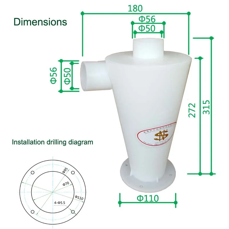 Циклонный пылеуловитель (SN50S2 сверхзаряженный конусный тип) 4 шт. | Бытовая техника