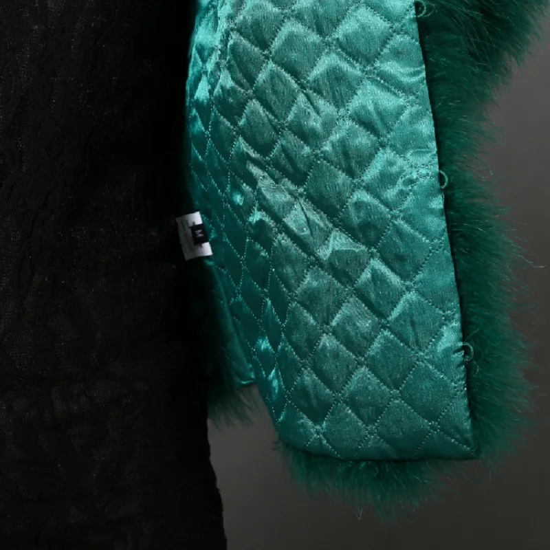 Новинка 2020 Женское пальто карамельных цветов из страусиного натурального меха