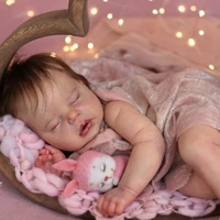 22inch reborn doll kit alexis sweet sleeping baby girl soft real touch unpainted unfinished diy doll parts