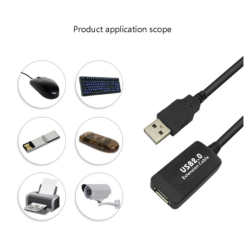 Кабель удлинитель USB2.0 Папа мама 10 метров|Кабели передачи данных| |