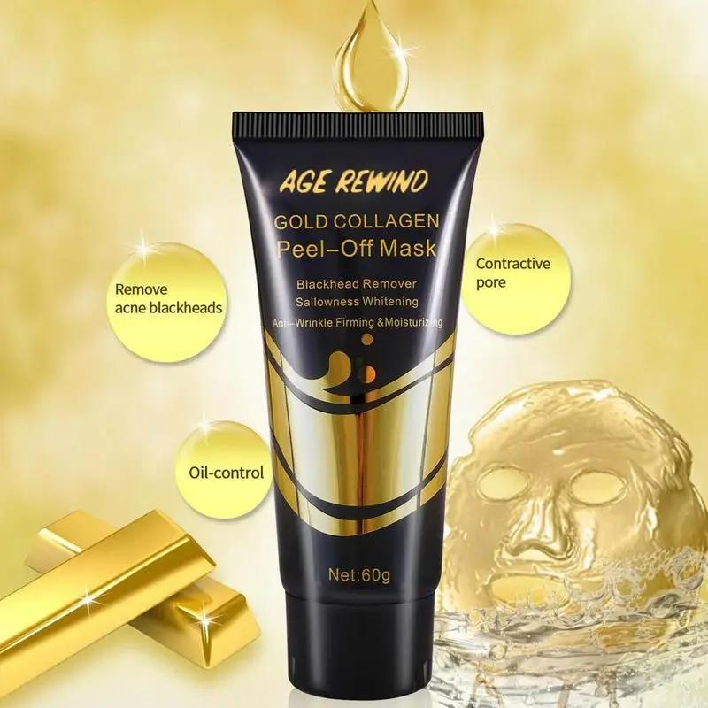 24K Gold Face Mask Peelling Off for Blackhead Remover Anti Aging Treatment Pore Acne Scar | Красота и здоровье