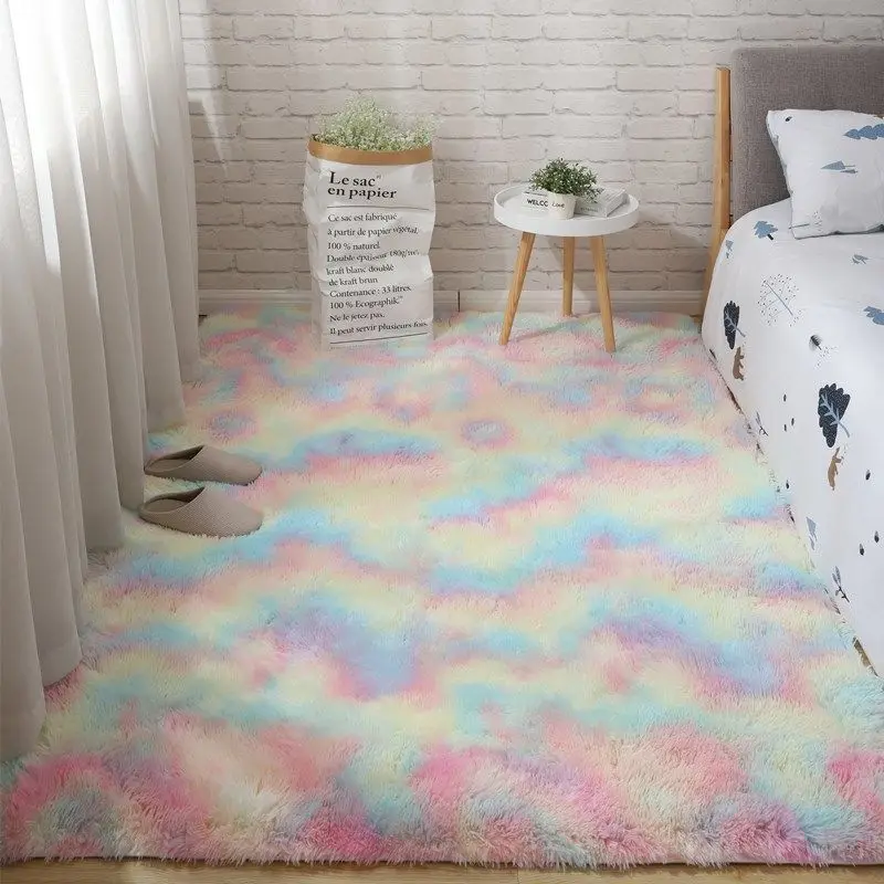 

Thick Rug for Living Room Kids Bedroom Plush Rug Bedroom Bed Soft Floor Rugs Window Headboard Home Decor