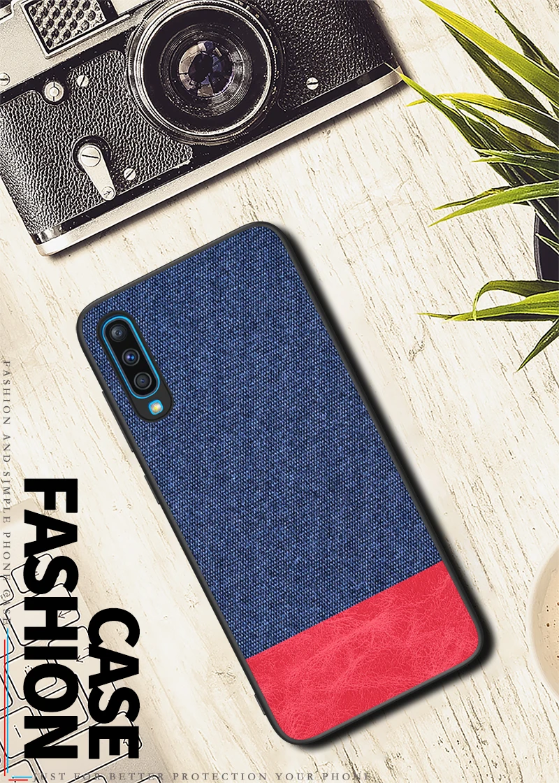 Для samsung A50 чехол TPU кромка из плотной ткани на заднюю панель матерчатая ткань крышка для samsung Galaxy A10 A20 A30 A40 A50 A60 A70 чехол для телефона