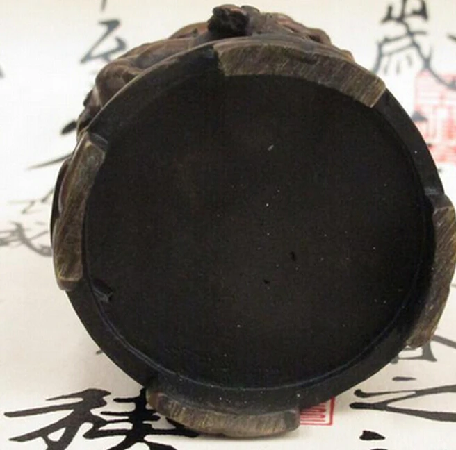 914 + Китайский Фэншуй Бронзовая галопирующая ваза с изображением лошадей горшок