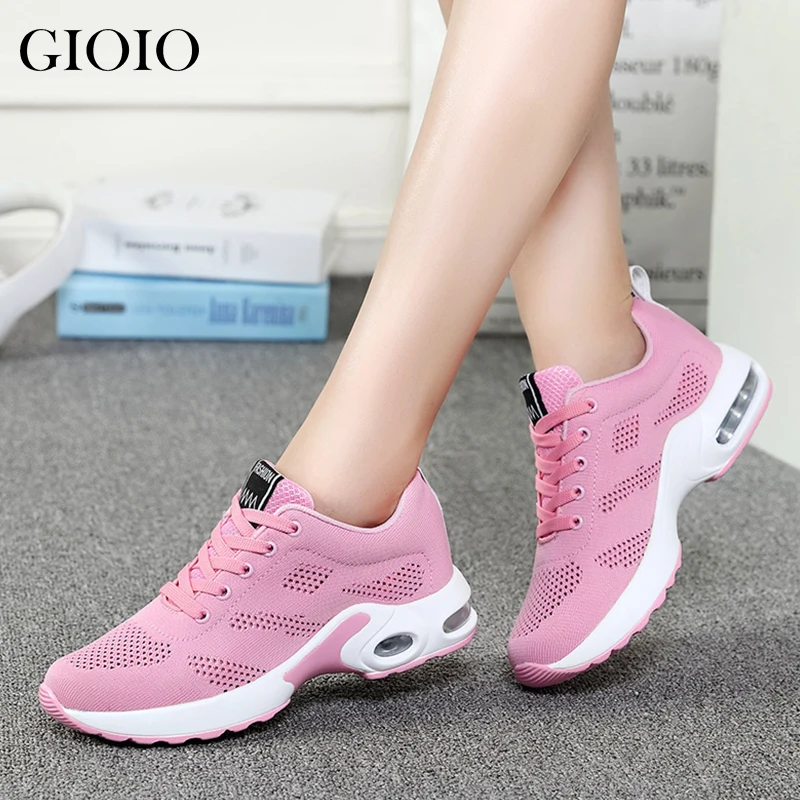 Кроссовки женские сетчатые повседневная обувь на плоской подошве легкие мягкие