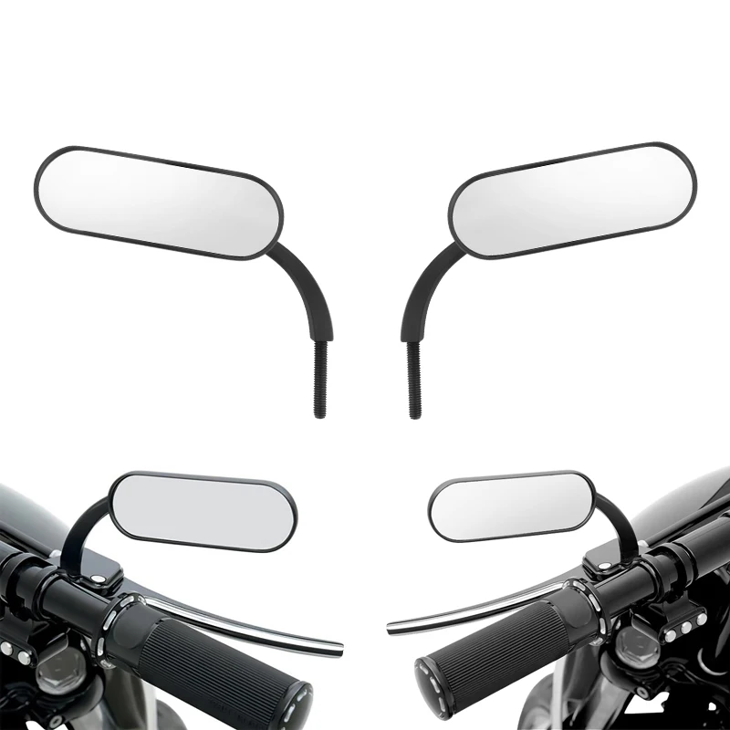 Мотоцикл правое левое 8 мм 10 Мини овальное боковое зеркало заднего вида для Harley