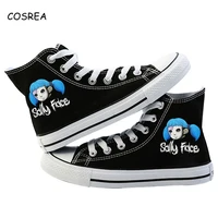 cosrea shoes sally face canvas sneakers lace up casual leisure shoes high shoes breathable couple flat shoes student lovers men