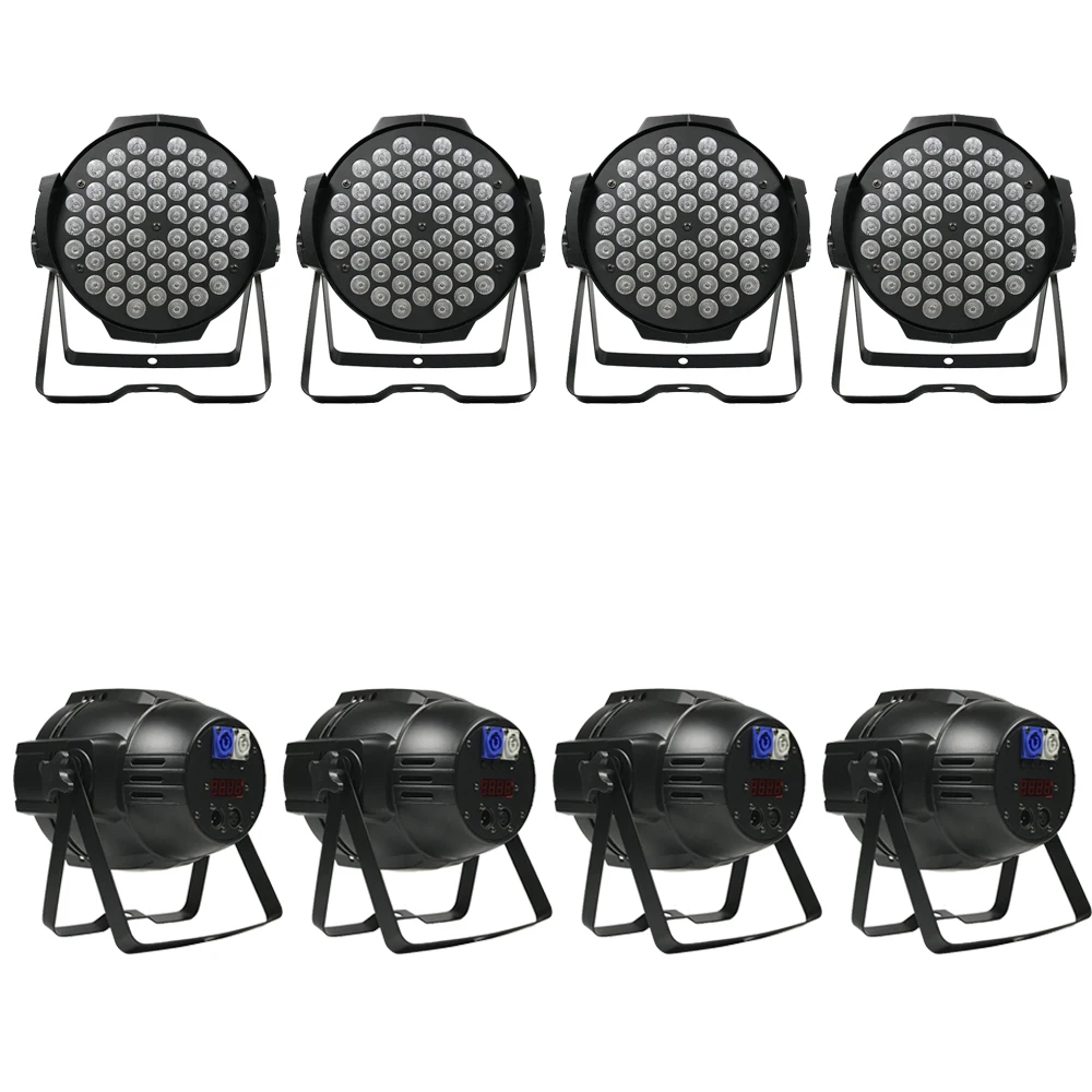 8 шт./алюминиевый 54x3 Вт led par Светильник rgbw DMX512 плоский профессиональный