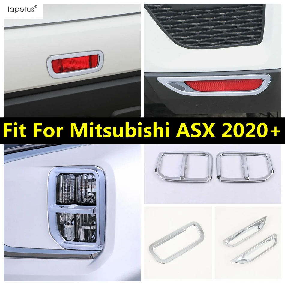 

For Mitsubishi ASX 2020 2021 Parking Brake Lights / Front Rear Bumper Fog Lamps Frame Cover Trim ABS Chrome Exterior Accessories