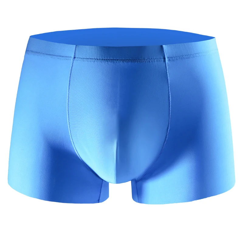

Трусы-боксеры мужские тонкие однотонные, дышащие мягкие полупрозрачные гладкие, модное нижнее белье, большие размеры 4XL, на лето