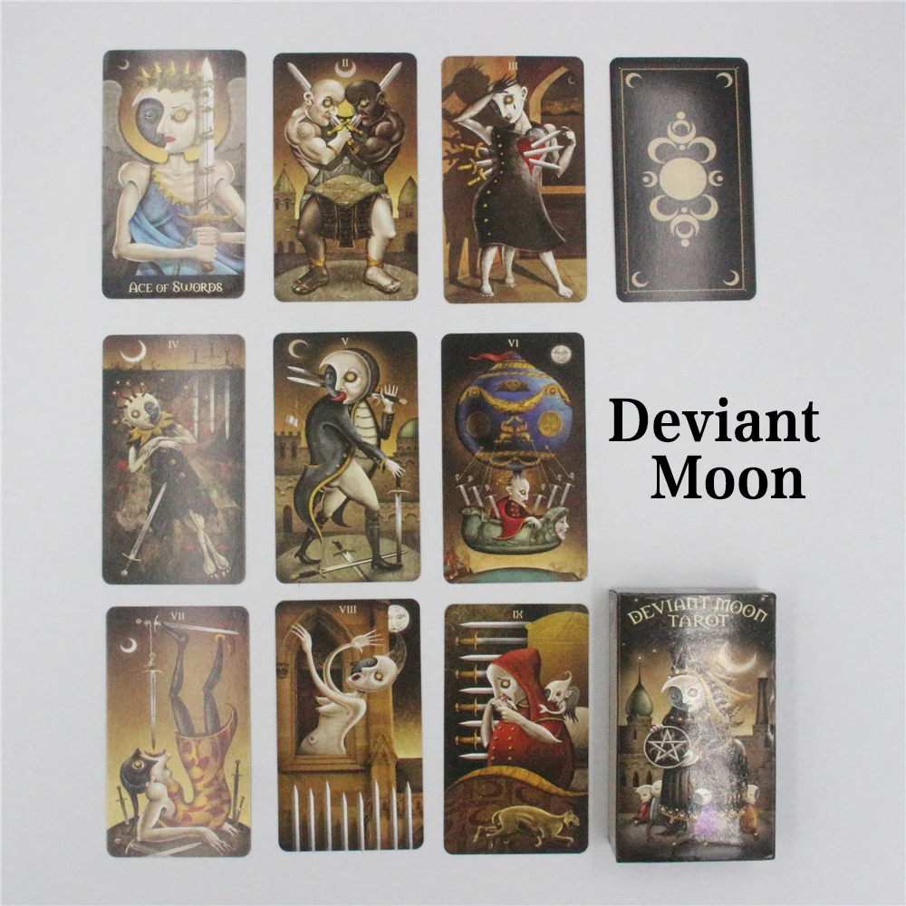 deviant-moon-tarot Магическая колода Таро английское издание загадочное Таро семейная настольная игра вечерние карты игра(9 стилей на выбор - Цвет: deviant-moon-tarot
