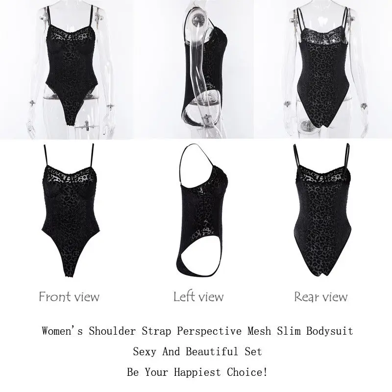 

2018 Ladies Perspective Mesh Romper Bodysuit Sexy Women Sleeveless Mesh Sheer Black Evening Party Club Jumpsuit S-L