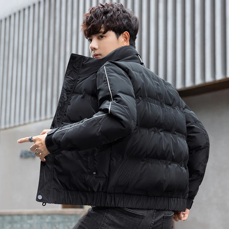 White duck down jacket men's lightweight down jacket stand-up collar down jacket slim handsome jacket tide