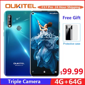 Смартфон OUKITEL C17 Pro, 4+64 ГБ, 3 камеры 13МП, 2 сим-карты