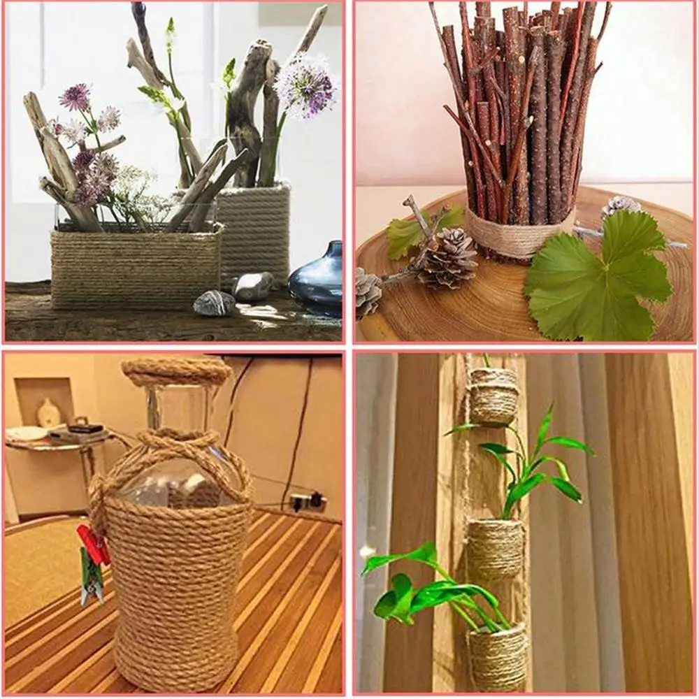 Натуральный джут шпагат в наборе джуготовый ремешок семена цветов 100 м тканые